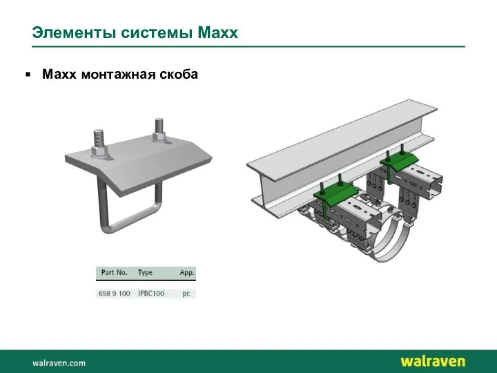 Элементы системы Maxx Maxx монтажная скоба