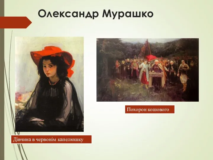 Олександр Мурашко Похорон кошового Дівчина в червонім капелюшку