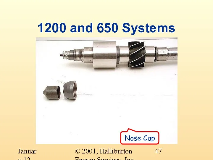 © 2001, Halliburton Energy Services, Inc. January 12, 2001 1200 and 650 Systems Nose Cap