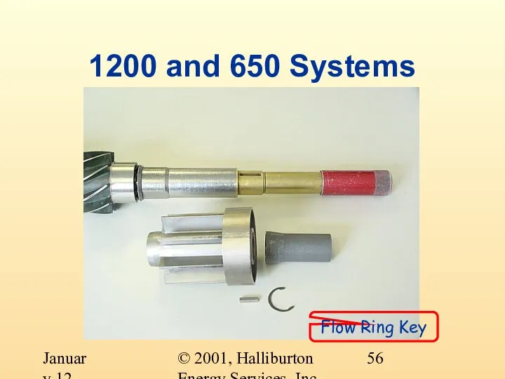 © 2001, Halliburton Energy Services, Inc. January 12, 2001 1200 and 650 Systems Flow Ring Key
