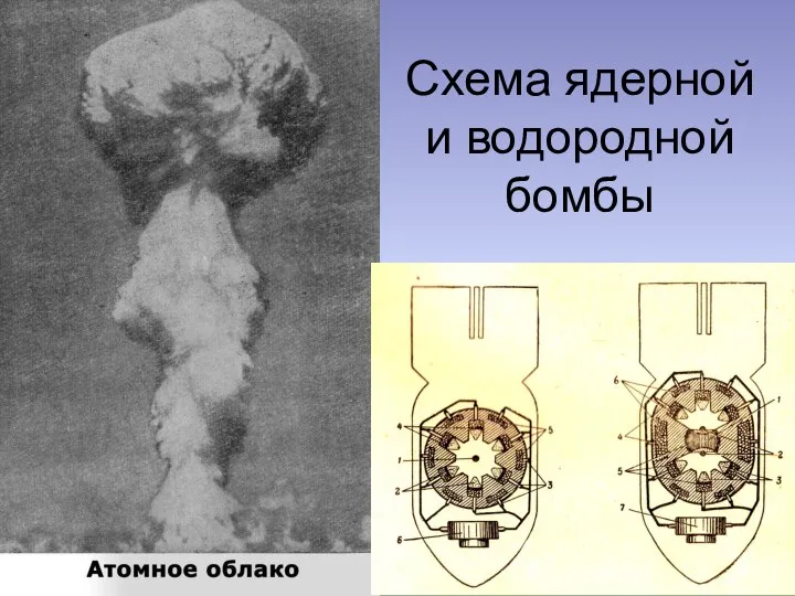 Схема ядерной и водородной бомбы