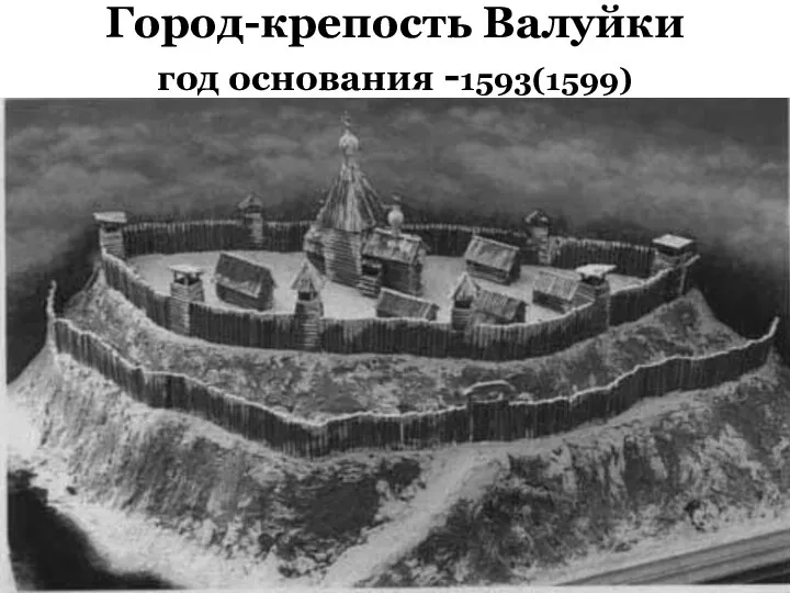 Город-крепость Валуйки год основания -1593(1599)