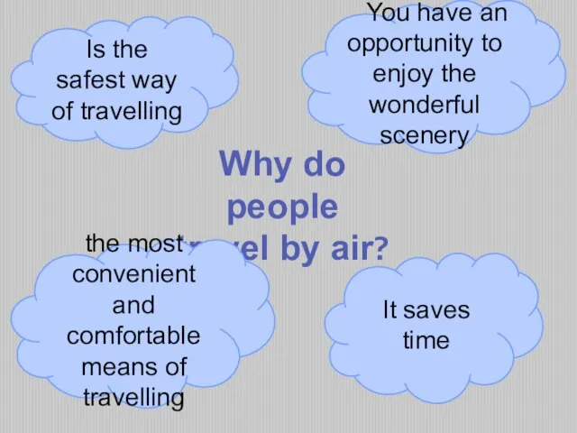 Why do people travel by air? Is the safest way of travelling