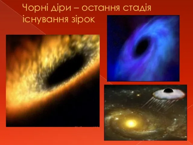 Чорні діри – остання стадія існування зірок