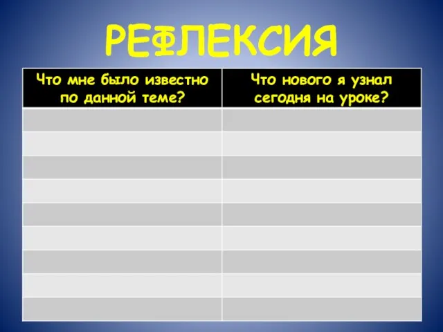 РЕФЛЕКСИЯ