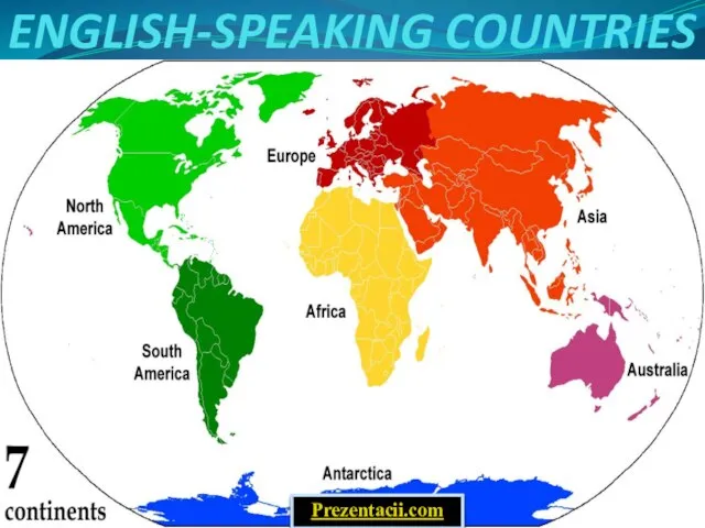 Презентация на тему ENGLISH SPEAKING COUNTRIES