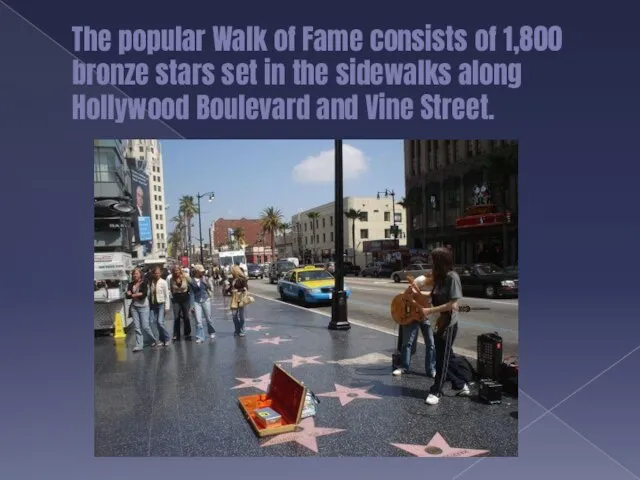 The popular Walk of Fame consists of 1,800 bronze stars set in
