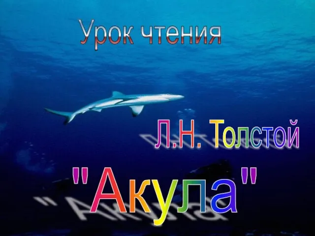 Презентация на тему Л.Н. Толстой "Акула"