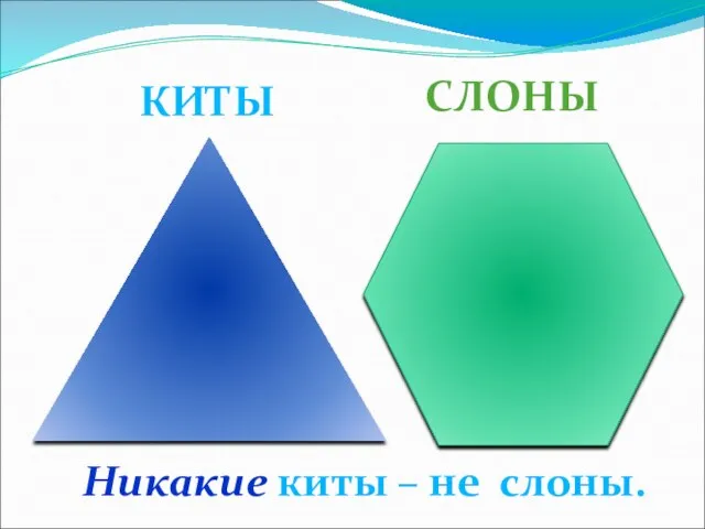 СЛОНЫ КИТЫ Никакие киты – не слоны.