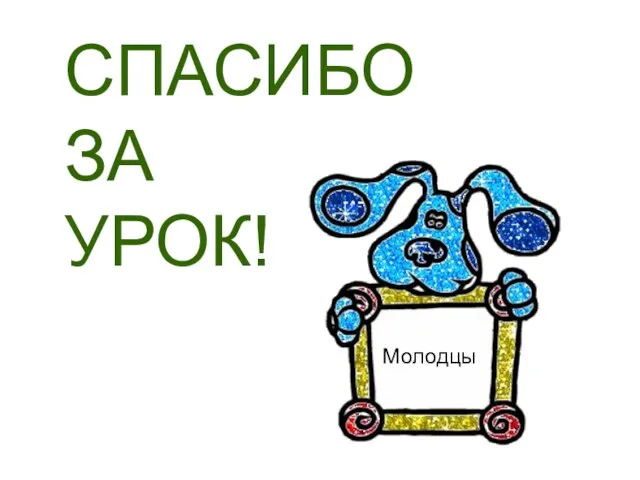 СПАСИБО ЗА УРОК! Молодцы