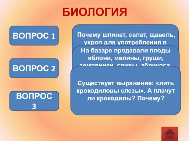 БИОЛОГИЯ Почему шпинат, салат, щавель, укроп для употребления в пищу следует срывать