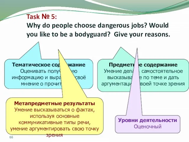 Task № 5: Why do people choose dangerous jobs? Would you like