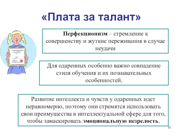 «Плата за талант» Перфекционизм – стремление к совершенству и жуткие переживания в