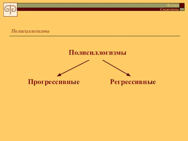 Полисиллогизмы Логика Силлогизмы Полисиллогизмы Прогрессивные Регрессивные