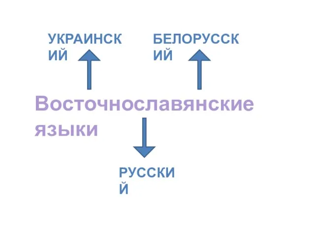 Восточнославянские языки РУССКИЙ УКРАИНСКИЙ БЕЛОРУССКИЙ