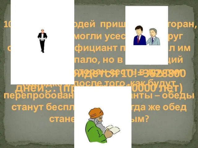 10 молодых людей пришли в ресторан, но никак не могли усесться вокруг