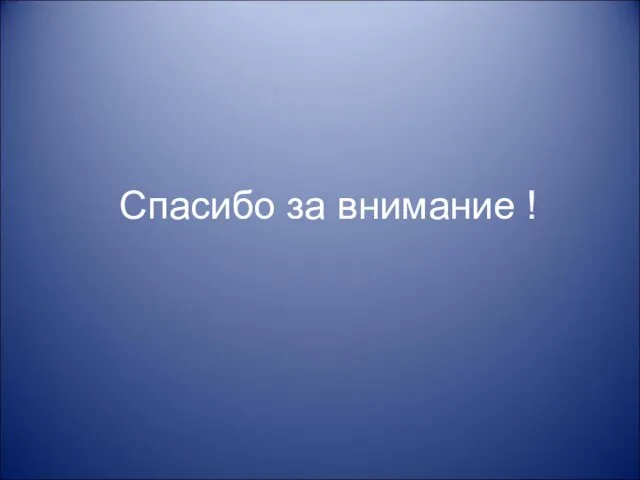 Спасибо за внимание !