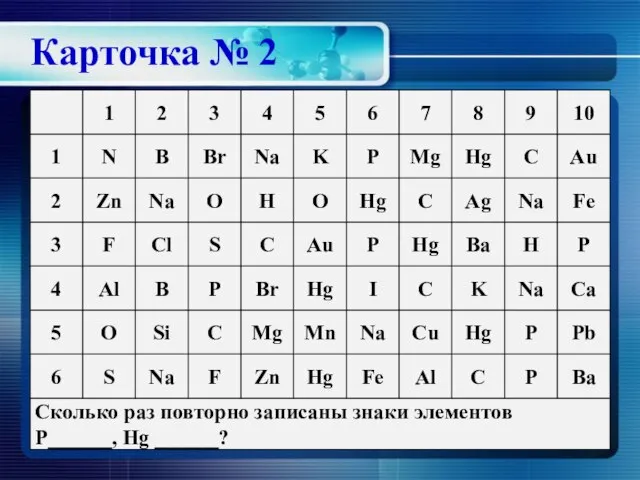 Карточка № 2