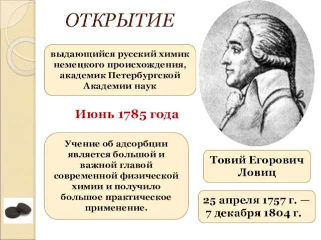 Товий Егорович Ловиц 25 апреля 1757 г. — 7 декабря 1804 г.