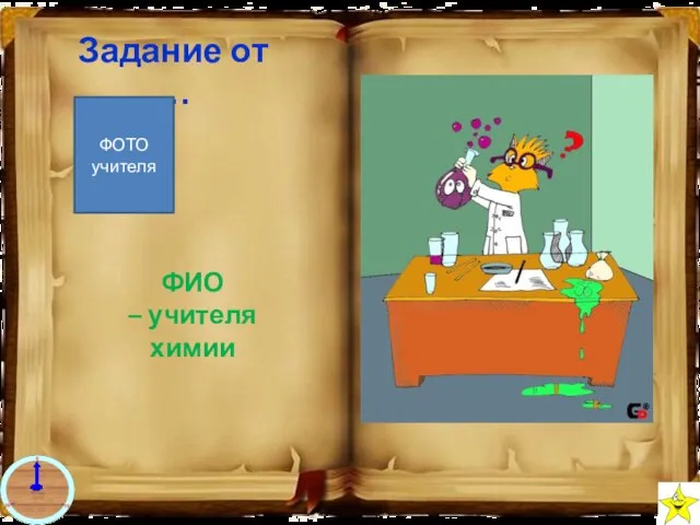 Изобразите пантомимой человека, впервые попавшего в химическую лабораторию. Задание от … ФИО