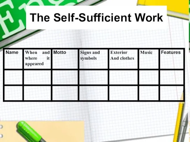 The Self-Sufficient Work