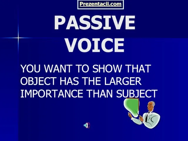 Презентация на тему Passive voice