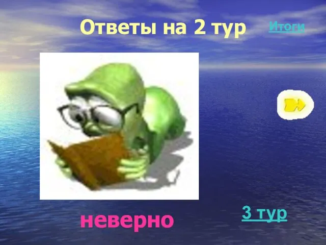 Ответы на 2 тур неверно 3 тур Итоги