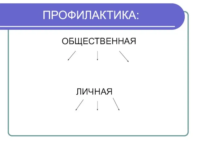 ПРОФИЛАКТИКА: ОБЩЕСТВЕННАЯ ЛИЧНАЯ