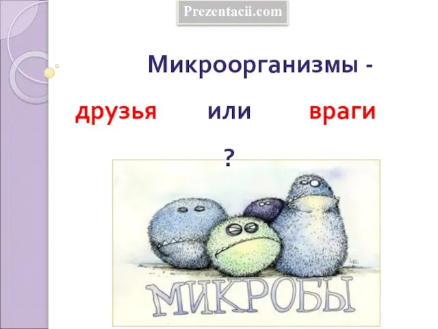 Презентация на тему Микроорганизмы - друзья или враги