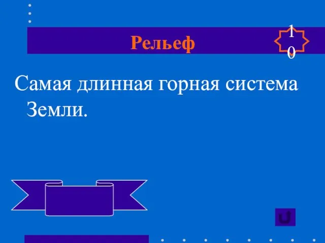 Рельеф Самая длинная горная система Земли. Анды 10