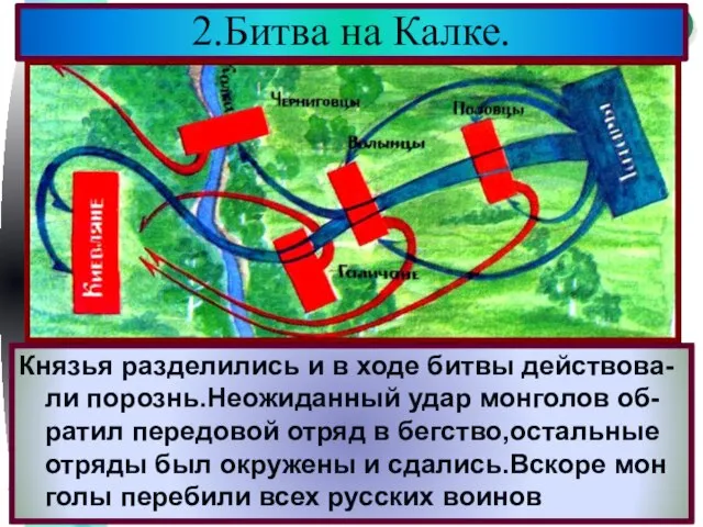 Половцы обратились за помощью к русским князьям.Южнорусские князья объединились надеясь одержать легкую