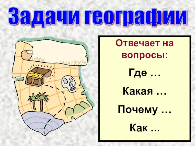 Задачи географии Природа Лучше использовать богатства природы Отвечает на вопросы: Где …