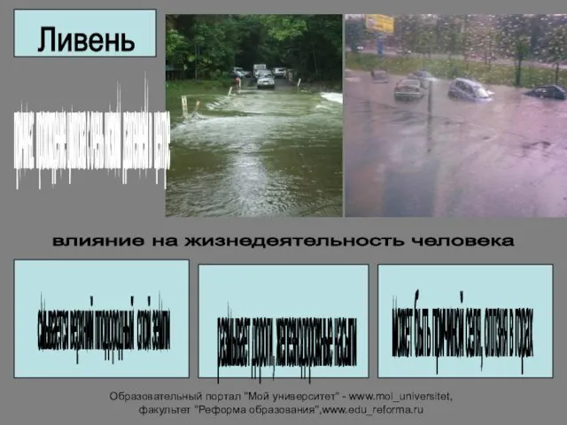 Образовательный портал "Мой университет" - www.moi_universitet, факультет "Реформа образования",www.edu_reforma.ru Ливень причина: прохождение