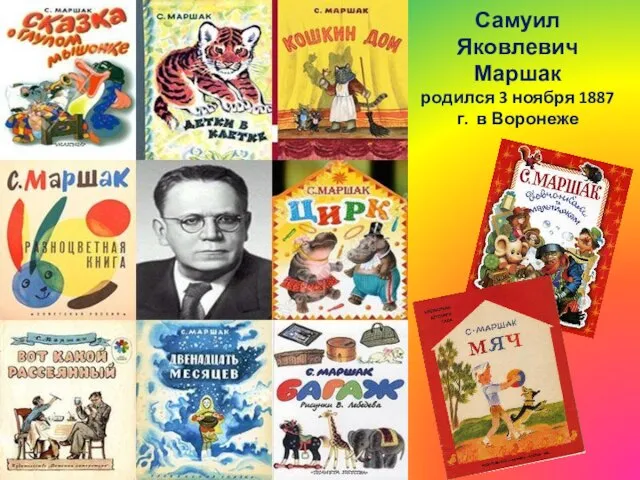 Самуил Яковлевич Маршак родился 3 ноября 1887 г. в Воронеже