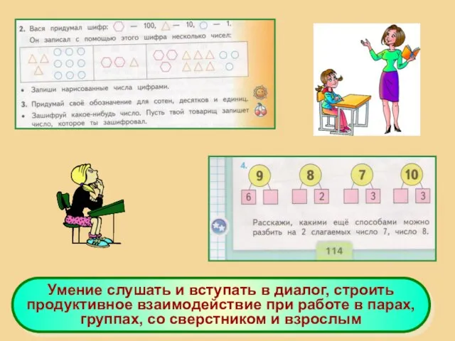 Умение слушать и вступать в диалог, строить продуктивное взаимодействие при работе в