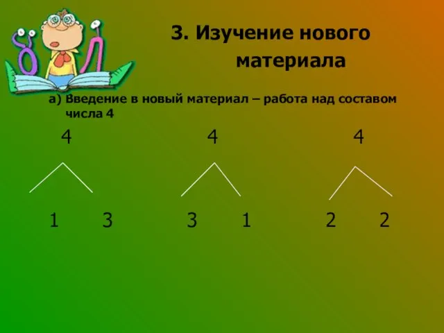 3. Изучение нового материала а) Введение в новый материал – работа над