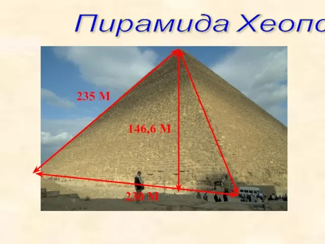 Пирамида Хеопса 230 М 146,6 М 235 М