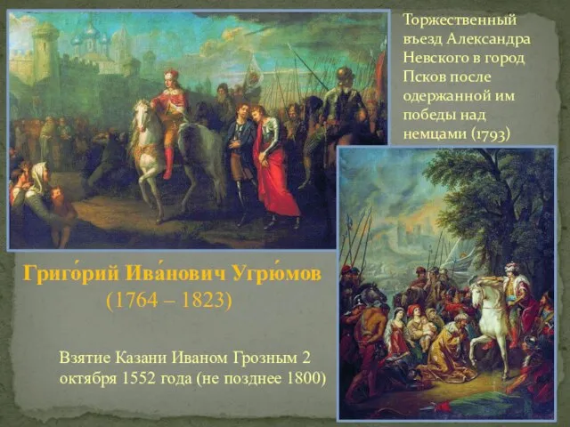 Торжественный въезд Александра Невского в город Псков после одержанной им победы над