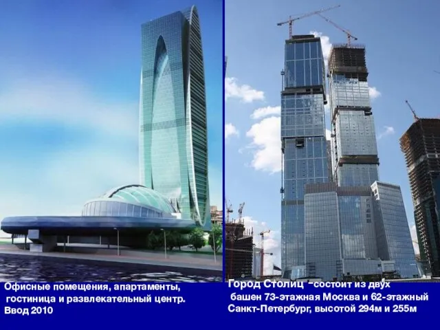 Комплекс Imperia Tower Офисные помещения, апартаменты, гостиница и развлекательный центр. Ввод 2010