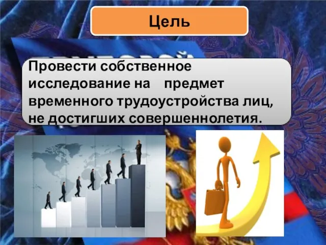 Цель Провести собственное исследование на предмет временного трудоустройства лиц, не достигших совершеннолетия.