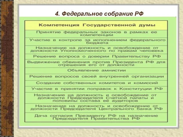 4. Федеральное собрание РФ