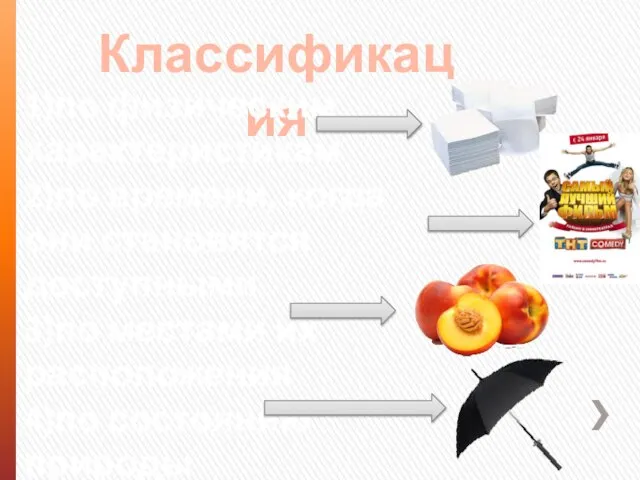 Классификация 1)по физическим характеристикам 2)по времени, когда они становятся доступными 3)по местами