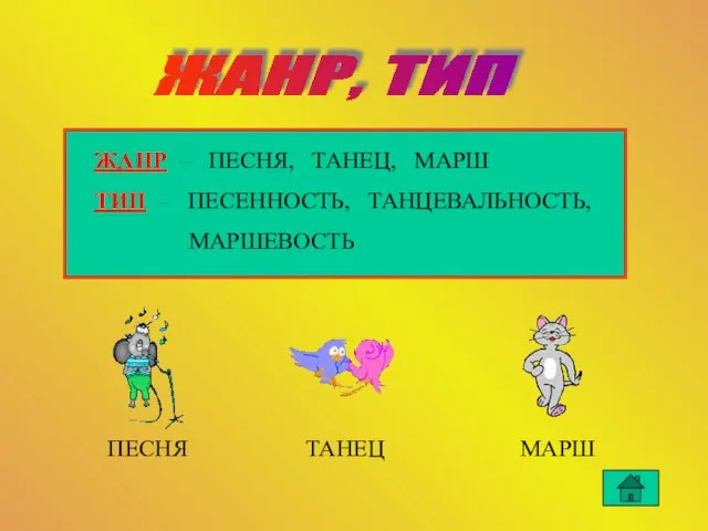 ПЕСНЯ МАРШ ТАНЕЦ ЖАНР, ТИП