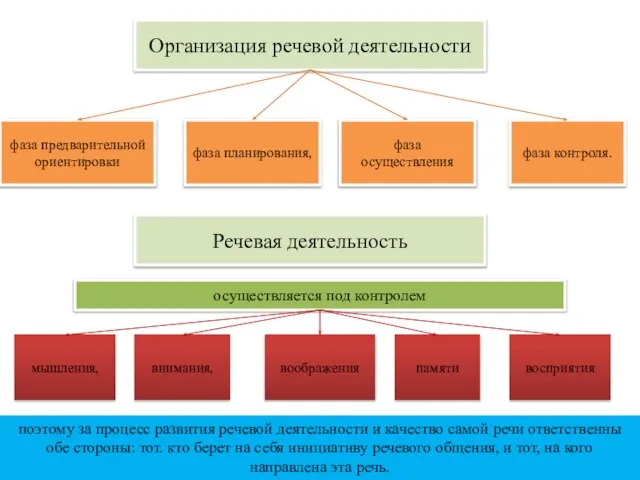 поэтому за процесс развития речевой деятельности и качество самой речи ответственны обе