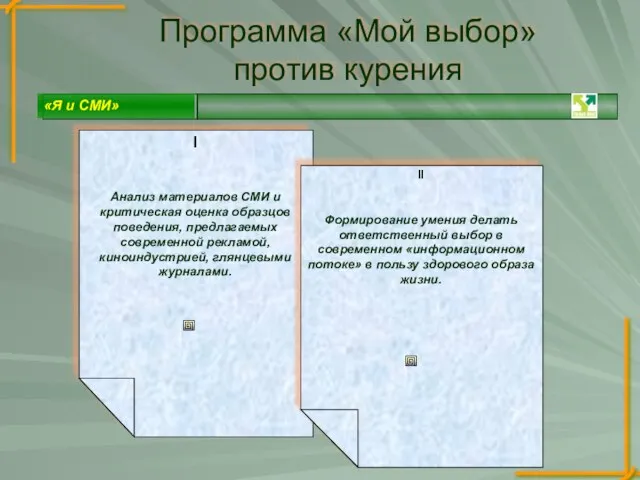 Программа «Мой выбор» против курения I Анализ материалов СМИ и критическая оценка