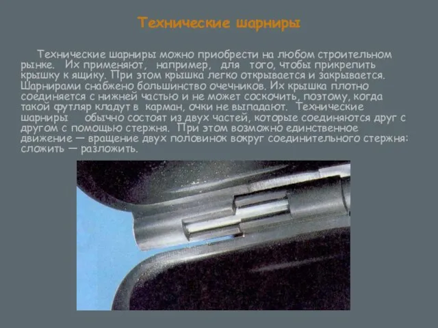 Технические шарниры Технические шарниры можно приобрести на любом строительном рынке. Их применяют,