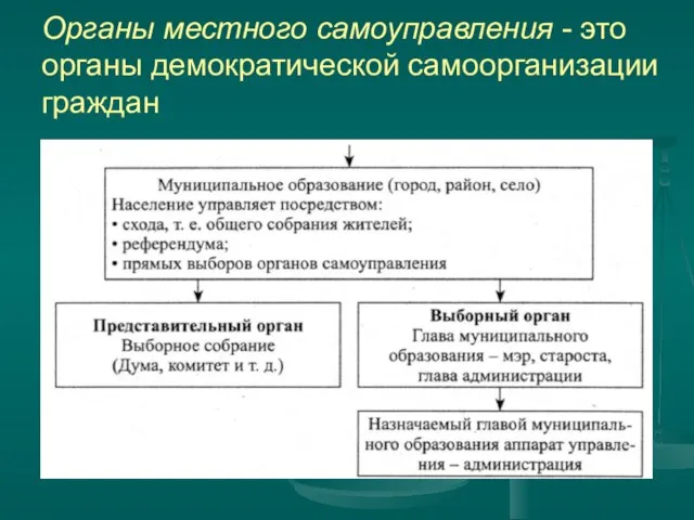 Органы местного самоуправления - это органы демократической самоорганизации граждан