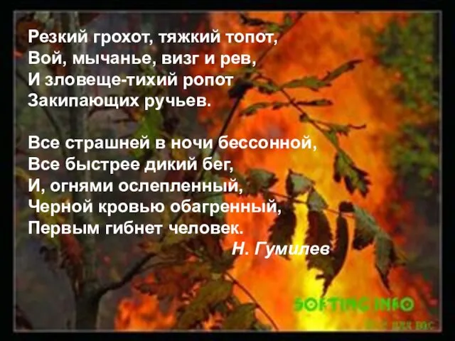 Резкий грохот, тяжкий топот, Вой, мычанье, визг и рев, И зловеще-тихий ропот