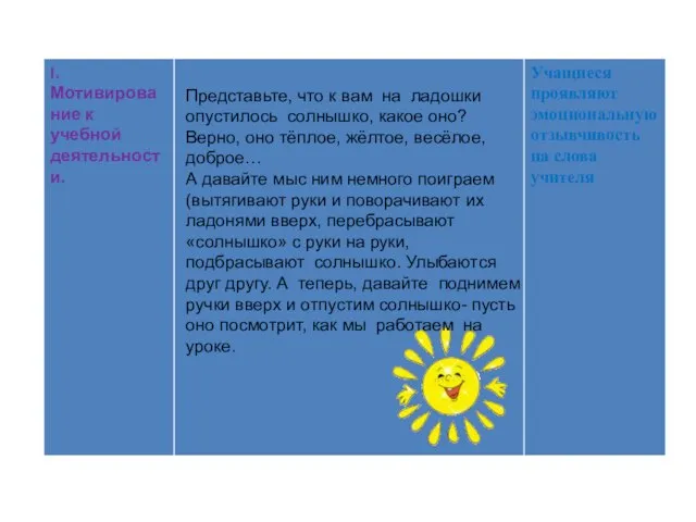 Представьте, что к вам на ладошки опустилось солнышко, какое оно? Верно, оно