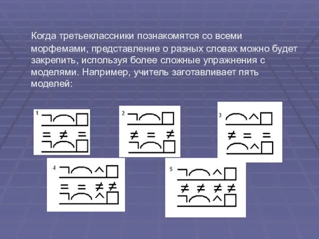 Когда третьеклассники познакомятся со всеми морфемами, представление о разных словах можно будет